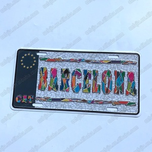 Barcelona Biển Số Xe Dập Nổi Biển Số Xe Lưu Niệm Bằng Nhôm Vui Nhộn Biển Số Xe Trang Trí Bán Sỉ - Product Image 2