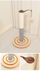 Produttore all'ingrosso grigio marrone sisal legno tiragraffi per gatti giocattolo per alberi - Product Image 3