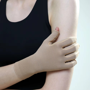 Gant de compression médical pour poignet, en nylon et élasthanne, respirant, antibactérien, écologique, séchage rapide, grande taille, pour lymphœdème - Product Image 1