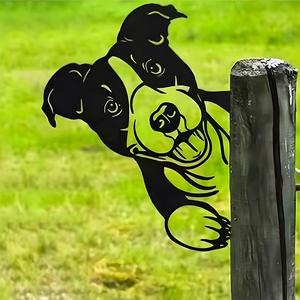 Peeping Animal Care Granja Decoración Jardín Plug-In Metal Art Cabra <span class=keywords><strong>Gallo</strong></span> Jardín Peeker Animal Patio trasero Estacas de césped - Product Image 1