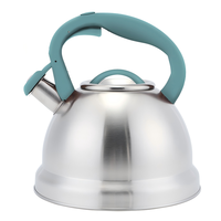 Bouilloire sifflante en acier inoxydable de 2,8 à 3 L, vente en gros d'usine, couleur personnalisée, pour tous les types de cuisinières