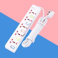 Multiprise multifonctionnelle 2 m à 4 prises 10 A avec ports de charge USB, interrupteurs individuels et protection contre les surcharges pour la maison et le bureau