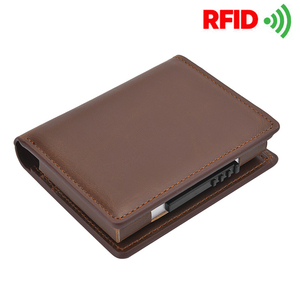 Minibook Business Anti-theftMini Small <strong>Personalised</strong> Clip Pop up <strong>Wallet</strong> Custom Smart Rfid Pu Leather Credit Card Holder <strong>Wallet</strong> - Product Image 2