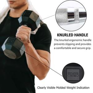 Vigfit Hex 2.5kg-50kg trọng lượng miễn phí bọc tập thể dục biểu tượng tùy chỉnh PEV Hex dumbells 20kg - Product Image 4