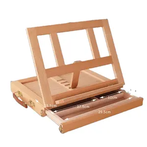 उच्च गुणवत्ता कलाकार स्तर पाइन लकड़ी पोर्टेबल Tabletop चित्रफलक डेस्कटॉप कला ड्राइंग के लिए Easels