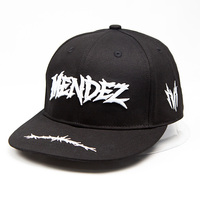 Gorra Snapback Personalizada con Bordado 3D en Relieve, Letras Góticas y Espinas, Gorra Hip Hop de Visera Plana para Hombre, Moda Urbana