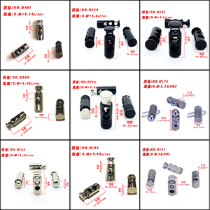 2025 tốt nhất bán quần áo Bạc chuyển đổi Stopper dây rút khóa kim loại đàn hồi dây Stopper khóa - Product Image 3