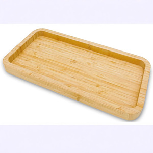 Bandeja de Servir de Bambú 30x15x2cm Rectangular de Madera Natural para Uso Residencial - Product Image 1