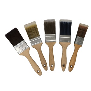 Paint Brush Paints Brush Handle US Market Premier Flat Paint Brush High Pick Up Paints Super Fine Synthetic Fiber Paint Brush Natural Wood Handle