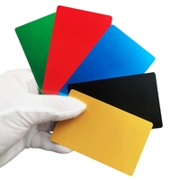 Cartes de visite professionnelles en aluminium anodisé, gravables, découpées au laser, plaques nominatives vierges en aluminium anodisé, vente en gros