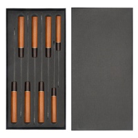 Ensemble de couteaux de chef de cuisine professionnels en acier à haute teneur en carbone martelé à l'oxyde noir à manche octogonal japonais avec boîte