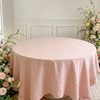 Nappe en coton lavable de couleur unie, réutilisable et infroissable, idéale pour les mariages, banquets, hôtels et événements.