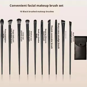 Ensemble de 8 pinceaux de maquillage pour le visage, à poils synthétiques, avec compatibilité gloss à lèvres, manche en plastique, petits pinceaux - Product Image 4