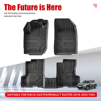 Tapis de sol de voiture TPE 3D imperméables et antidérapants pour Dacia/Renault Duster 2018-2024 - Vente chaude