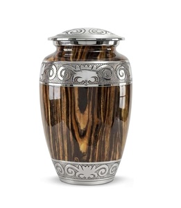 Urne funéraire en aluminium la plus vendue, faite à la main, pour la conservation des cendres et la décoration commémorative - Product Image 1