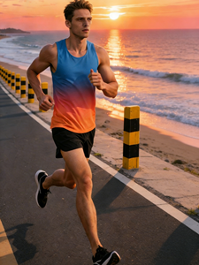 <span class=keywords><strong>Chaleco</strong></span> de <span class=keywords><strong>Running</strong></span> Profesional para Hombre y <span class=keywords><strong>Mujer</strong></span>, Camiseta sin Mangas para Maratón, Ropa Deportiva de Secado Rápido, Cuello Alto con Estampado por Transferencia Térmica - Product Image 4