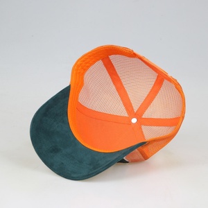 Custom Logo Embroidery Breathable Trucker Brim Mesh Trucker <b>Hat</b> Slightly Curved Unisex - Product Image 4