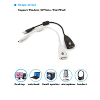 Adaptador de Sonido Externo Profesional BAJEAL USB 2.0 de 7.1 Canales, Chipset CM108, Material ABS, Interfaz de Audio Altamente Flexible