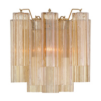 Mid-Century Wandleuchte mit Strukturglas-Röhren, Mehrstufige Hochleistungsbeleuchtung für Wohnzimmer, Schlafzimmer, Heimdekoration