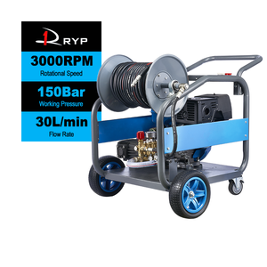 Máquina de Limpieza de Drenajes de Alta Presión, 30L/Min, con Chorro de Agua, para Desatascar <span class=keywords><strong>Tuberías</strong></span> y Alcantarillado Industrial, con Motor Diésel - Product Image 3