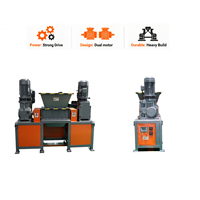 Broyeur de déchets textiles à double arbre et à haut taux de recyclage, moteur 7,5 kW + 7,5 kW, boîte de vitesses personnalisable