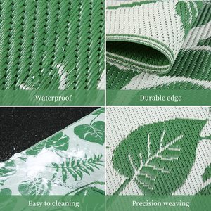 야외 재활용 PP 스트로 캠핑 러그 5x7 피트 양면 매트, RV 뒷마당 데크 피크닉 베스트셀러 - Product Image 4