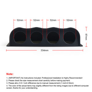 Soporte Universal de Fibra de Carbono de 52 mm para Montaje de Instrumentos de Carreras en el Tablero del Automóvil - Product Image 4