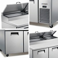 Réfrigérateur-congélateur de préparation SWENZA, vente directe d'usine, comptoir de pizza, bar à salades, comptoir à sandwichs, vitrine réfrigérée