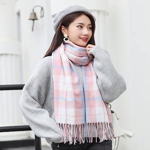 Automne et hiver vente chaude 2024 nouvelle écharpe tout match hommes écharpe en cachemire artificiel femmes écharpe à carreaux châle mode chaude - Product Image 1