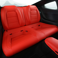 Housses de siège auto personnalisées en cuir, accessoires auto imperméables, protection de siège auto, ensemble complet de luxe 2015-2025 pour Ford Mustang 9 pièces