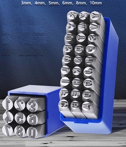 2-12.5Mm Kim Loại Thép Hợp Kim Bảng Chữ Cái Thư Số Tem Để Tùy Chỉnh Thiết Kế Đấm Chết Tấm Kim Loại Đúc - Product Image 6