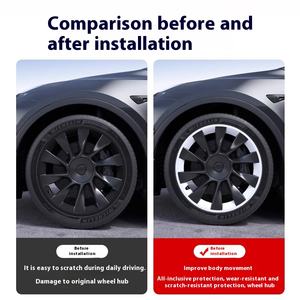 Para 2021-2024 Modelo Y 20 "Cubiertas de rueda-Tapas de cubo de cobertura completa con protección antiarañazos (Juego de 4) - Product Image 2