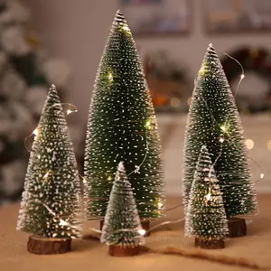 Лидер продаж, украшение для рождественской вечеринки, Настольная установка из ПВХ, игольчатая елка, мини-подарок, Рождественская елка для барного рынка