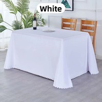 Nappe rectangulaire unie, nappe simple pour conférence, bureau, exposition, mariage, décoration de table d'accueil