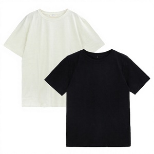 Camiseta de algodón 100% teñida lisa de manga corta personalizada para hombre, camiseta en blanco de 230g de gramaje pesado con estampado puff para hombre - Product Image 3
