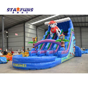 Patte de chien patrouilles Pvc double toboggans toboggan gonflable combo <span class=keywords><strong>piscine</strong></span> toboggans gonflables pour adultes - Product Image 2