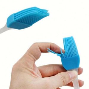 Pinceau à badigeonner en silicone pour barbecue, cuisson, pain, huile et graisse, avec manche transparent - Product Image 3