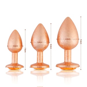 3 Pièces Jouets Sexuels Anaux, Kit de Jouets Anaux Bijoux, Entraîneur <span class=keywords><strong>Anal</strong></span> Plaqué Métal pour Stimulateur <span class=keywords><strong>Anal</strong></span> Massage de la Prostate - Product Image 4