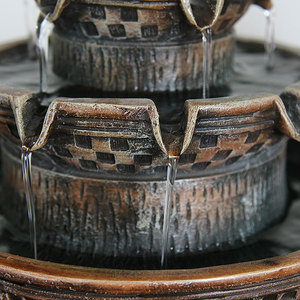 Fuente de agua giratoria Feng Shui, redonda, eléctrica, con retroiluminación, decoración de escritorio para oficina, sala de estar, regalo de inauguración de casa - Product Image 3