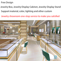 Vitrine de présentation de bijoux haut de gamme, polyvalente et au design épuré pour boutique créative