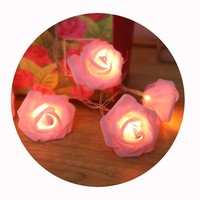 Décorations de mariage et de Noël, réception, blanc chaud 6m 40 Led, cuivre, rose, guirlandes lumineuses de Noël à batterie