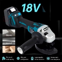 Outil électrique portable : Meuleuse d'angle sans fil 18V sans balais 100mm, machine de découpe électrique, meuleuse d'angle polyvalente