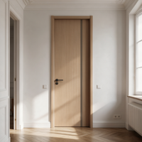Porte intérieure en bois insonorisée et imperméable de dernière conception, porte solide pour hôtel et appartement