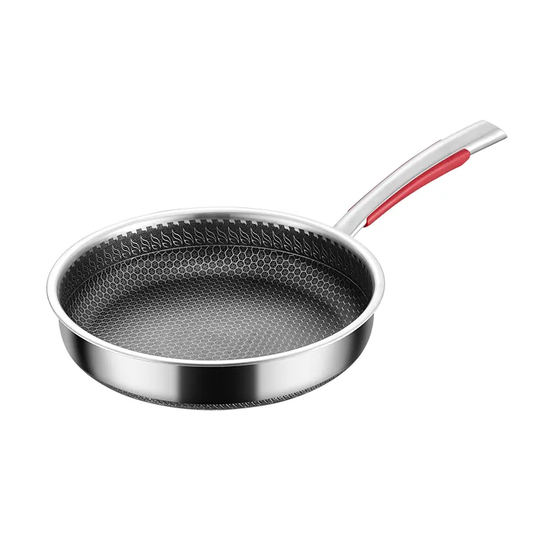 Pentola personalizzata in acciaio inossidabile 316 padella antiaderente antiaderente a nido d'ape Wok Set pentole Wok Pan