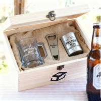 Logo personnalisé IPA artisanat Pilsner verre à bière sur pied coffret cadeau avec boîte de luxe pour hommes fête des pères anniversaire de retraite