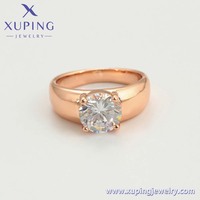 Bague en diamant Moissanite couleur or 18 carats, élégante et simple, bijoux Xuping 12838