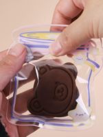 Sacs d'emballage pour snacks, bonbons et biscuits, en matériau composite de qualité alimentaire, refermables, imprimés avec un motif de dessin animé, pour commandes personnalisées XS