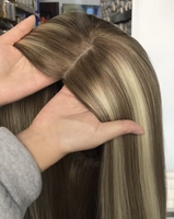 Perruque juive blonde balayage dimensionnelle, entièrement en dentelle, avec cheveux de bébé, sans perte ni emmêlement, en cheveux humains vierges, perruque casher