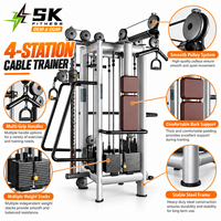Machine de musculation multifonctionnelle SK-T36 pour entraînement fonctionnel par câbles, équipement de gym commercial pour salles de sport et clubs