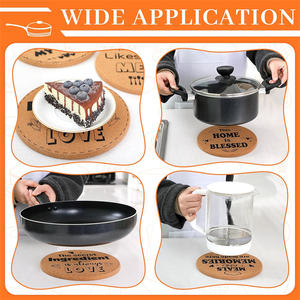 Hot Sale Moderne 19cm runde Kork Untersetzer Geschirr Matte Topf Tischs ets Klassische Zimmer pflanzen Garten töpfe mit Untersetzern - Product Image 5